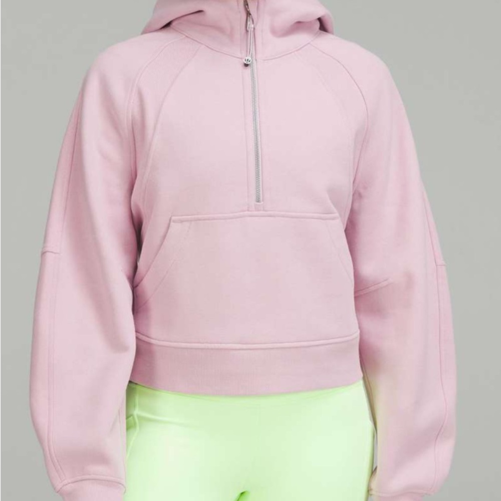 Lululemon Scuba Half Zip Hoodie Pink Peony New Size XS/S